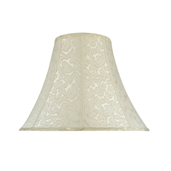 Aspen Creative 30111 Transitional Bell Shape Spider Construction Lamp Shade in Off White, 18" wide (8" x 18" x 14")