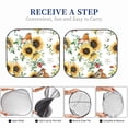 thumbnail image 6 of Balery Sunflowers Leaves And Birds Sun Shield 2 Pack For Car Front Windows Foldable Sun Visor Protector Blocks Max Uv Rays And Keeps Your Vehicle Cool For Most Sedans Suv Truck, 6 of 7