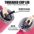 thumbnail image 3 of AQUAPHILE Insulated Tumbler with Leak-proof Lid and Straw, 30 oz Insulated Stainless Steel Coffee Mug with Handle, Travel Coffee Mug，Rubine Red, 3 of 7