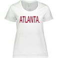 thumbnail image 3 of Inktastic Atlanta in Red Text Women's Plus Size T-Shirt, 3 of 5