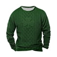 thumbnail image 1 of Tops para Mujeres de Moda Otoño Día de San Patricio Impresión Suelto Cuello Redondo Sudadera de Manga Larga, 1 of 3