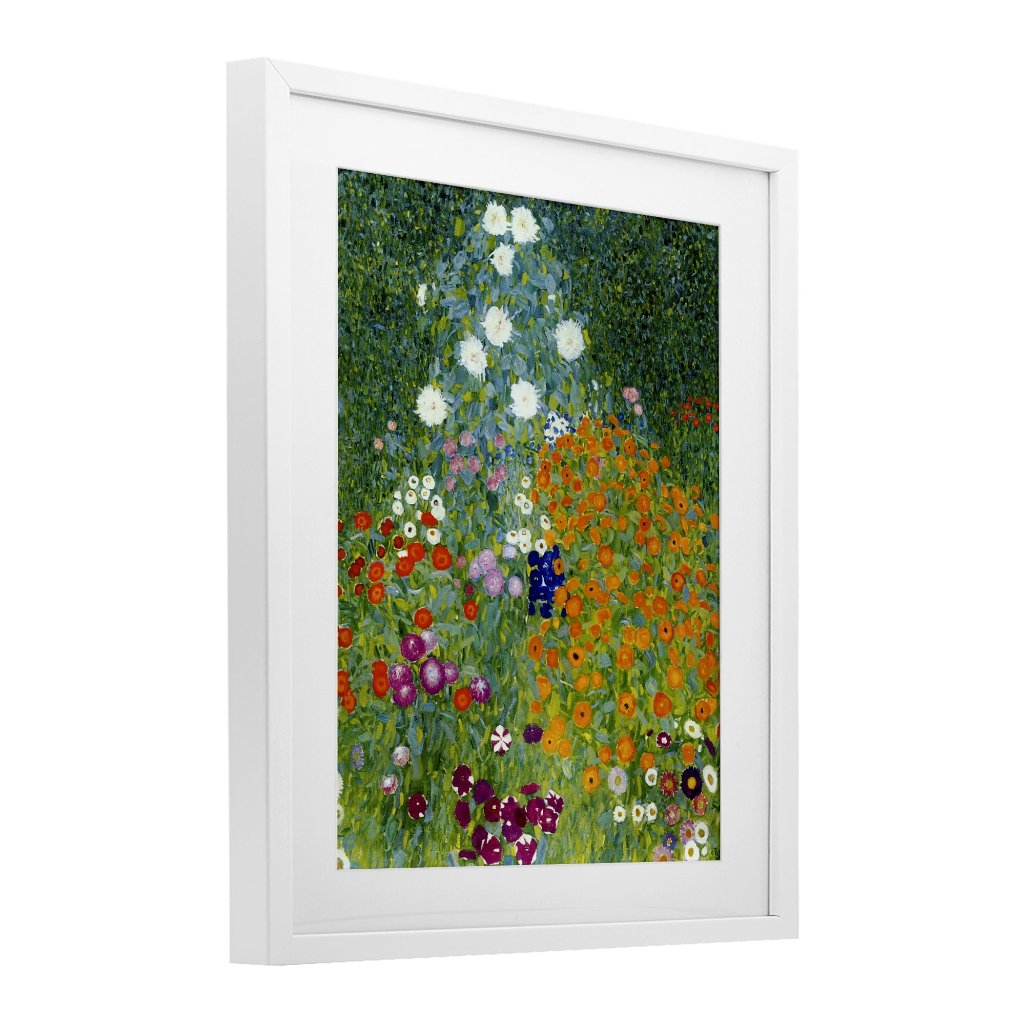 Stupell Industries Farm Garden Classic Klimt White Framed Print Under Glass, design by Vintage Hustle