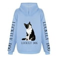 thumbnail image 4 of QBGSAY Women'S Sweatshirt Cat And Dog Print Casual Tying Hoodie For Relaxation Graphic Pullover, 4 of 5