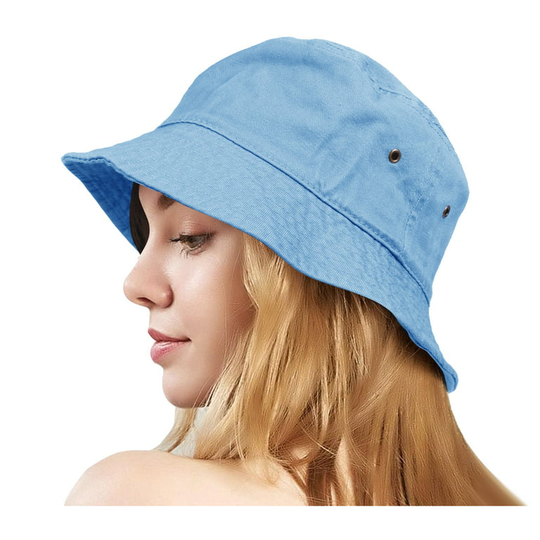 PFFY 2 Packs Bucket Hat for Women Men Cotton Summer Sun Beach