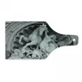 thumbnail image 1 of Retro Cutting Board, Struggling Nymph Octopus Seashell Horse in Lunettert Bologna, Decorative Tempered Glass Cutting and Serving Board, Wine Bottle Shape, Grey, by Ambesonne, 1 of 1