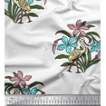thumbnail image 1 of Soimoi Rayon Fabric Flamingo,Leaves & Floral Block Print Sewing Fabric Yard 56 Inch Wide, 1 of 3