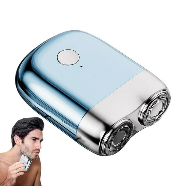Mini Rasoir Électrique à Double Tête, Rasoirs Électriques Mini Portables 2026, Rasoir de Poche Taille Double Tête pour Hommes, Rasoirs Compacts Rechargeables Étanches Cadeaux pour Anniversaire de Noël