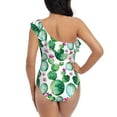 thumbnail image 5 of Easygdp Cactus Plants Women's One Shoulder Ruffle Monokini Bathing Suits with Removable Chest Pad, Quick Drying - Small, 5 of 8