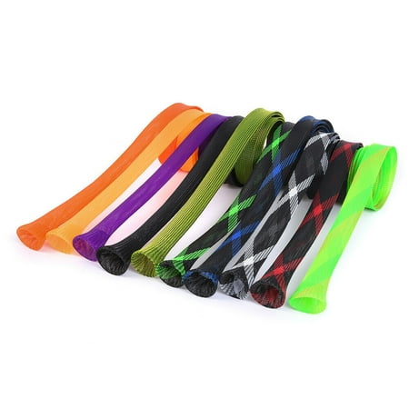 SPRING PARK Fishing Rod Pole Sock Sleeve Cover Braided Mesh Gloves Tube Protector Tool