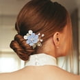 thumbnail image 3 of 6 Pcs Épingle à Cheveux Fleur de Mariée Perle en Strass Épingle à Cheveux en Forme de U pour Femmes, 3 of 9