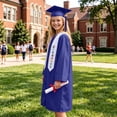 thumbnail image 4 of Odeerbi 5-15 Years Kids Teen Boys Girls Graduation Gown Set Shiny Robe with Cap, Stole & Diploma Card 4-Piece Outfit for Graduation Ceremony, 4 of 6