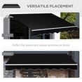 thumbnail image 6 of Miekor Furniture 8' x 7' Patio Retractable Awning, Manual Exterior Sun Shade Deck Window Cover, Black MK5126, 6 of 9