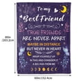 thumbnail image 2 of KAAYEE Best Friend Birthday Gifts,Soul Sister/Brother Graduation Gifts Ideas,Throw Blanket for Bestie Friendship,BFF Unique Gifts,60"x 50",Dark Purple, 2 of 7