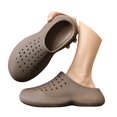 thumbnail image 3 of HXWCHs Unisex EVA Clogs,Thick Sole Breathable Slip-On Sandals, 3D Textured Non-Slip Casual Shoes for Men Women Indoor Outdoor Size: 10 Brown, 3 of 9