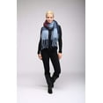 thumbnail image 2 of Women's Winter Warm Plaid Oblong Scarf with Fringe Navy, 2 of 3