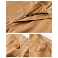 thumbnail image 4 of MIXUE Mens Shorts Summer Solid Color Cargo Pocket Large Size Outdoor Cargo Mens Workout Shorts Beachwear,Brown,29, 4 of 8
