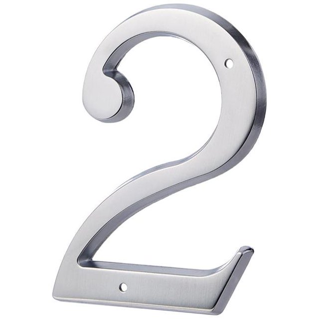 Baldwin 90672264 2 Numéro de la Maison&44; Chrome Satiné