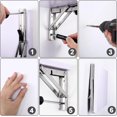 thumbnail image 4 of 2 piezas Soporte plegable de 250 mm, Soporte para estante de pared, Soporte para estante, Carga máxima 50 kg (sin tabla de madera), Soporte de consola plegable de acero inoxidable,, 4 of 5