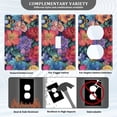 thumbnail image 3 of Yayeee Toggle Light Switch Wall Plate 1-Gang 4.5"x2.7" Home Decorative Outlet Cover, Serene Floral Pattern, 3 of 7