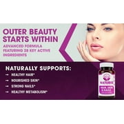 Hair, Skin & Nails Supplement - 5000mcg Biotin, Silica, Vitamin C, E, B, Natural Essential Vitamins, and Advanced Nutrient Complex for Thinning Hair, Men and Women | 60 Tablets