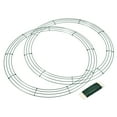 thumbnail image 1 of Unique Bargains 18' Metal Wire Wreath Frame 2 Pack with 1 Roll Flexible Paddle Wire, Green, 1 of 5