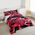 thumbnail image 3 of Gaming Comforter Set - Gamer Comforter Twin Bedding Sets , Black and Red Camouflage Design Camo Gamer Room Decor, 3 of 6
