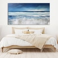 thumbnail image 2 of Ocean Abstract Oil Painting White Wave Textured Artwork Sun Light and Sea Canvas Wall Art Large Sea Wall Art for Living Room,Unstretched,Frameless,(102*204cm)40*80Inches, 2 of 5