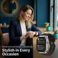 thumbnail image 4 of New Fashion Smartwatch with 2.1-inch HD Full-Screen Display, Wireless 5.3, Social Sharing, Music Playback, Al Voice Command Support, SMS Alerts, 4 of 8