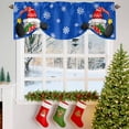 thumbnail image 3 of Christmas Gnome Tie Up Valances Curtain, Snowflake Xmas Balls Adjustable Rod Pocket Short Window Treatment Tie Up Curtains Valances for Kitchen Living Room Bathroom 60x18 Inches, 3 of 9