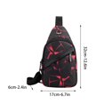 thumbnail image 1 of PAVEOS Baúles de Almacenamiento y Bolsos Liquidación Bolso de Pecho Bolso de Mensajero de Moda para Hombre Nuevo Bolso de Hombro Ligero para Deportes al Aire Libre Ocio Pareja Rojo-n, 1 of 2