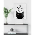thumbnail image 3 of Aesthetic Cat Flowers Canvas Wall Art Wildflowers Cat Print Poster Framed Picture Painting for Home Living Room Bedroom Decor, 3 of 6