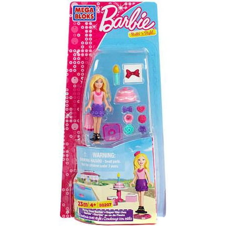 Mega Bloks Barbie  Party  Time Barbie  Play Set Walmart  com