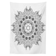 thumbnail image 2 of Mandala Outdoor Tablecloth, Ornate Arabesque Esoteric Ancient Figure Esoteric Oriental Chakra Ritual Art Print, Decorative Washable Fabric Picnic Table Cloth, 58 X 84 Inches,Black White, by Ambesonne, 2 of 2