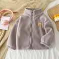 thumbnail image 3 of Jackets for Girls Turtleneck Winter Solid Color Zipper Long Sleeve Grey Girls' Fall Tops, Tees & Blouses ,4-5 Years, 3 of 3