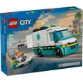 thumbnail image 3 of LEGO City Emergency Ambulance Toy - Building Sensory Toy for Kids, Boys and Girls, Ages 5+ - Educational, Learning Gift Idea for Birthdays and Holidays - Skateboarder and Driver Minifigures - 60451, 3 of 9