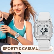 SKMEI Watches for Women Outdoor Sport Digital Watch Waterproof Chronograph Womens Wristwatch with Alarm/Back Light/Dual Time
