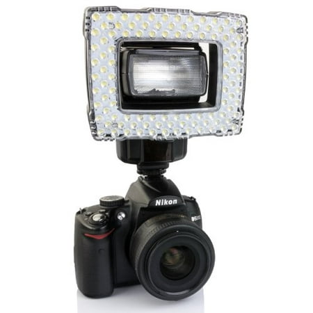 Opteka VL-102 Portrait FlashFiller® Ultra High Powered LED Ring Flash for Canon, Nikon, Sony, Olympus, Pentax & Sigma Camera Flashes - Fills in Dark Spots &