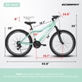 thumbnail image 6 of Ambifirner 24/26 Inch Mountain Bike with High-Density Carbon Steel Frame, 21-Speed Gears, Front Suspension, Dual V-Brakes, 80% Pre-Assembled for Men, Women, Teens, 6 of 8