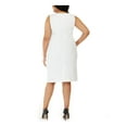 thumbnail image 2 of Kasper Womens Plus Metallic Ribbed Sheath Dress White 14W, 2 of 2