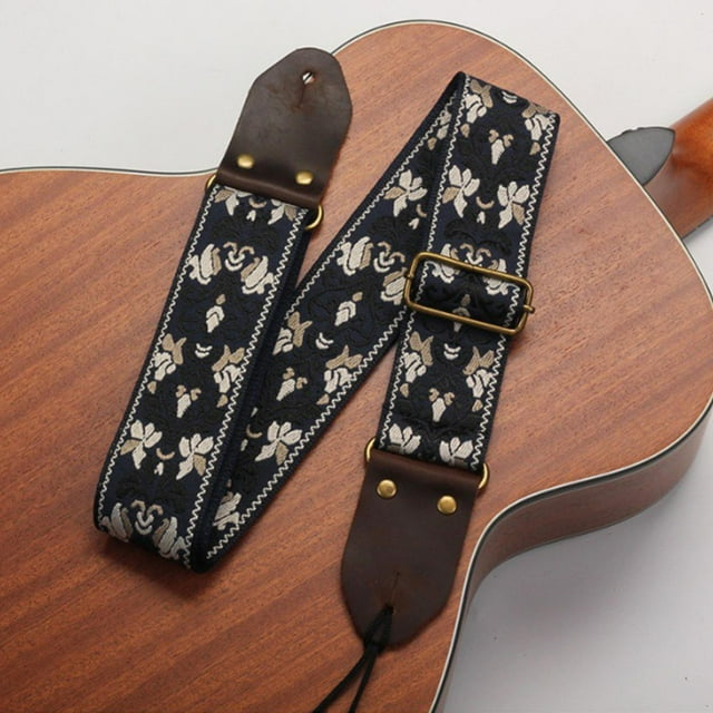 Correa de hombro de guitarra de guitarra de guitarra Cinturón de hombro elegante accesorios de instrumentos multifuncionales con correa de guitarra azul
