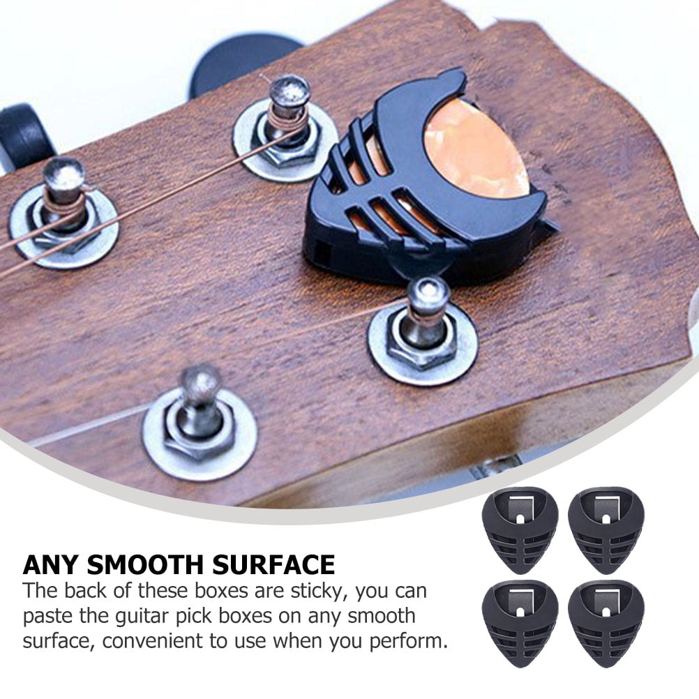 Guitar Accesories Bass Accessory Pick Case Sticky Boxes Storage Thumb Picks Plectrum Abs 200 Pcs