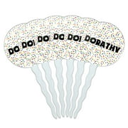Dorathy Cupcake Picks Toppers - Set of 6 - Mutlicolored Speckles