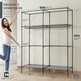 thumbnail image 2 of CAPHAUS 55-Inch Clothing Rack with Cover, Portable Closet Wardrobe, Covered Garment Rack for Hanging Clothes, 190LB Capacity Heavy-Duty Metal Frame Clothes Organizer Rack with Storage Shelves, 2 of 9
