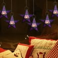 thumbnail image 6 of ToyKingdee Stained Glass Star Shape Lantern Hanging Candle Holder Star Tealights Candle Holder Moroccan Lantern Ornaments for Independence Day, 6 of 6