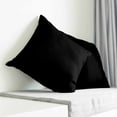 thumbnail image 4 of Throw Pillow Covers 16x16 Inch, Black Decorative Pillow Cases for Couch Sofa Bed, Solid Color Farmhouse Black Cotton Linen Square Home Decor Pillowcases with Hidden Zipper, 4 of 7