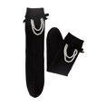 thumbnail image 5 of Esaierr 2 Pairs Girls Knee High Socks for Kids Baby Solid Color Thigh High Socks Toddler 3-12T Cotton Calf Stacking Socks, 5 of 9