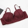 thumbnail image 4 of Fiaer Women’s Push up Lace Bra Comfort Underwire Adjustable Straps Support Breathable Bras Red 90B, 4 of 4