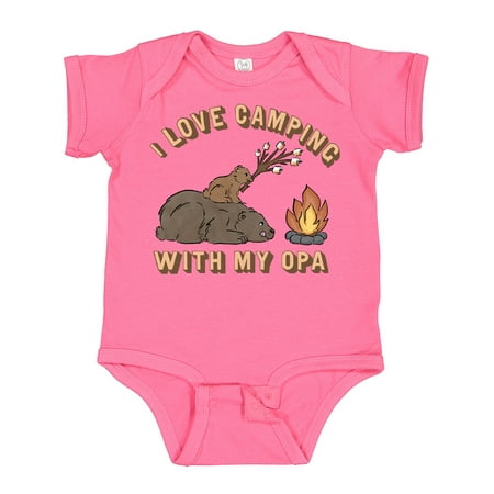 

Inktastic I Love Camping with My Opa Gift Baby Boy or Baby Girl Bodysuit