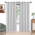 thumbnail image 1 of Cortinas Blackout Blancas 52x84 Pulgadas, Juego de 2 Cortinas con Bolsillo para Barra, Aisladas Térmicamente, Decoración Sólida para el Hogar, Cortinas para Sala de Estar y Recámara, Privacidad Asegu, 1 of 7