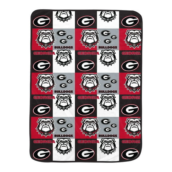 Pegasus Georgia Bulldogs 66" x 95" Oversized Graphic Grid Ultra Cozy Blanket